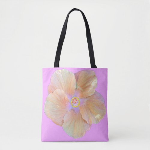 Hibiscus tropical flower tote bag