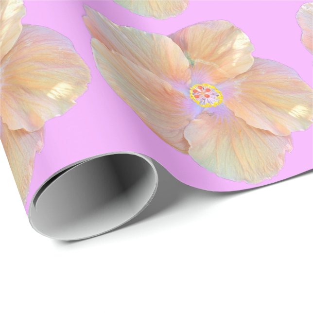 Hibiscus tropical flower wrapping paper (Roll Corner)