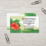 Hibiscus Tropical Landscape Lawn Care Landscaper Business Card