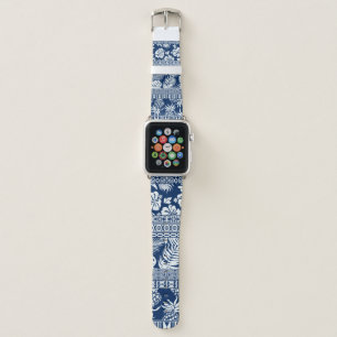 Hibiscus tropical leaves hawaiian ornament wallpap apple watch band