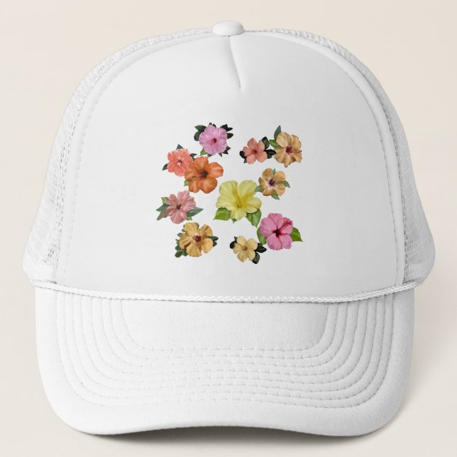 Hibiscus Trucker Hat (Front)