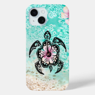 Hibiscus Turtle iPhone 15 Case