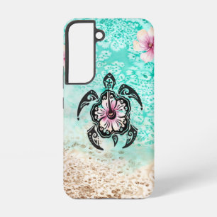 Hibiscus Turtle Samsung Galaxy S22 Case