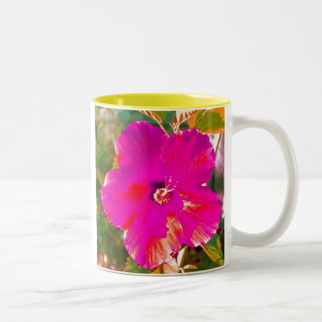 Hibiscus Two-Tone Coffee Mug (Right)