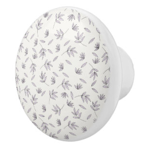 Hibiscus Watercolor Botanical Blooming Seamless Ceramic Knob