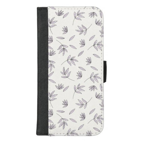 Hibiscus Watercolor Botanical Blooming Seamless iPhone 87 Plus Wallet Case