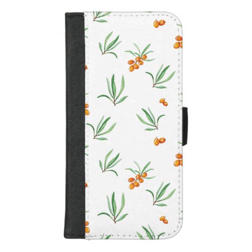 Hibiscus Watercolor Botanical Blooming Seamless iPhone 87 Plus Wallet Case