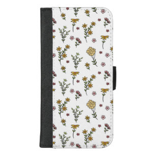 Hibiscus Watercolor Botanical Blooming Seamless iPhone 8/7 Plus Wallet Case
