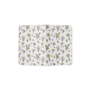 Hibiscus Watercolor Botanical Blooming Seamless Passport Holder