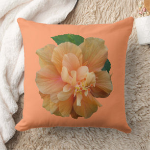Hibscus Flower Throw Pillow