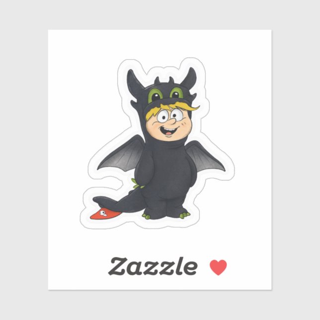 Hiccup and Toothless in One Sticker (Sheet)