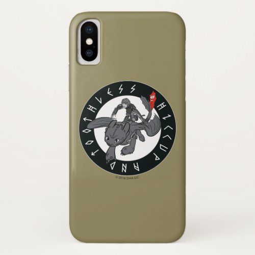 Hiccup And Toothless Runic Icon iPhone XS Case
