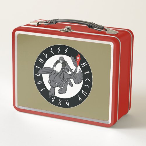 Hiccup And Toothless Runic Icon Metal Lunch Box