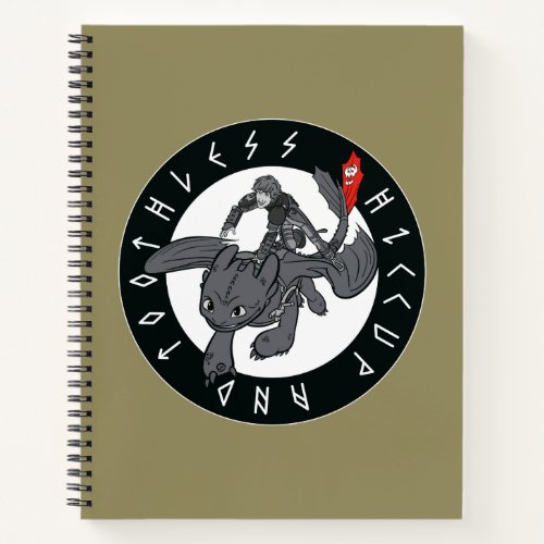 Hiccup And Toothless Runic Icon Notebook