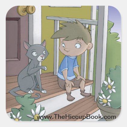 Hiccup Book stickers, The Cat (sheet of 6) Square Sticker