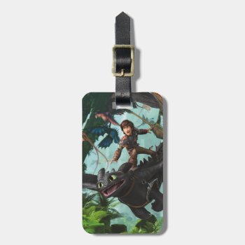 Hiccup Riding Toothless "dragon Rider" Scene Luggage Tag by howtotrainyourdragon at Zazzle