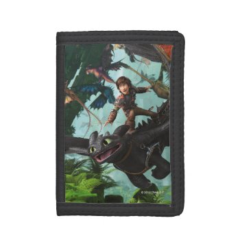 Hiccup Riding Toothless "dragon Rider" Scene Trifold Wallet by howtotrainyourdragon at Zazzle