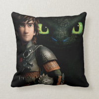 Hiccup & Toothless Throw Pillow