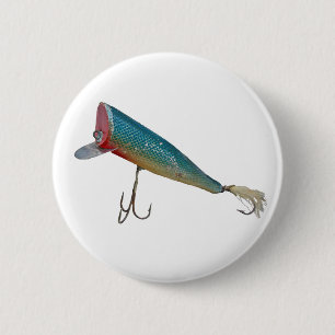 Hickey Do Beachcomber Vintage Fishing Lure Series Button