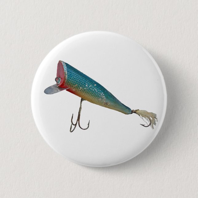 Hickey Do Beachcomber Vintage Fishing Lure Series Button (Front)