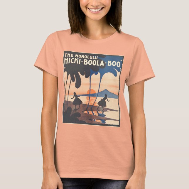 Hicki Boola Boo Ladies Burnout T-Shirt (Front)