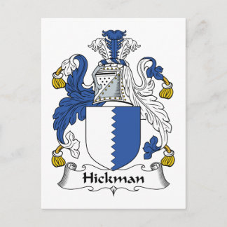 Hickman Family Crest Postcard