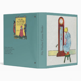 Hickory, Dickory, Dock Mother Goose Nursery Rhyme 3 Ring Binder