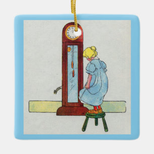 Hickory, Dickory, Dock Mother Goose Nursery Rhyme Ceramic Ornament