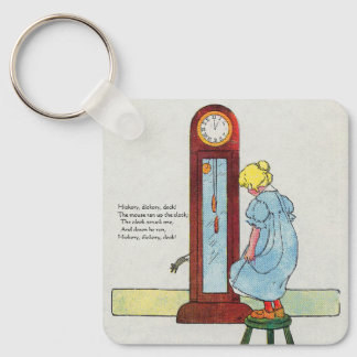 Hickory, Dickory, Dock Mother Goose Nursery Rhyme Keychain