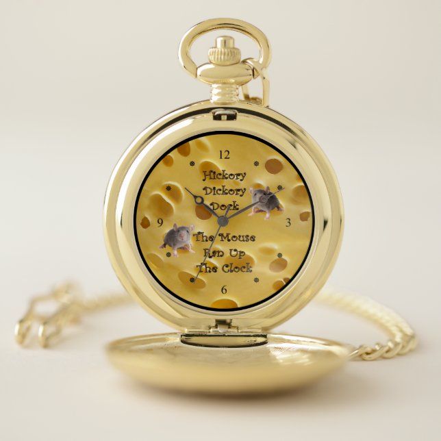 Hickory Dickory Dock ~ Swiss Cheese Clock ~ Pocket Watch (Inside)