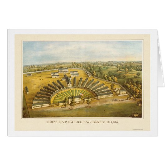 Hicks Hospital in Baltimore. MD 1864 Cards (Front Horizontal)
