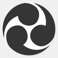 Hidari Mitsudomoe 左三つ巴 Taiko Sticker