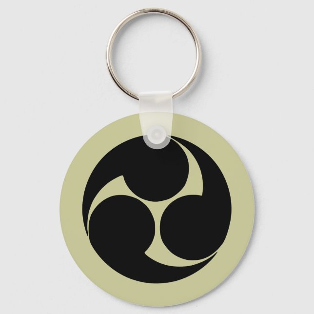 Hidari mitsudomoe, Japan Keychain (Front)