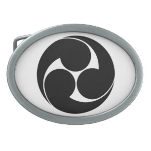 Hidari Mitsudomoe (Without Ground) Belt Buckle