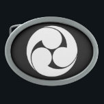 Hidari Mitsudomoe (Without Ground) Oval Belt Buckle<br><div class="desc">[Hidari Mitsutomo] The right and left of Tomoe was not the way of winding the vortex, but a rational name made from the drawing. This is something that a master painter knows right away, but a teacher who has never drawn a crest will only be distracted by the direction of...</div>