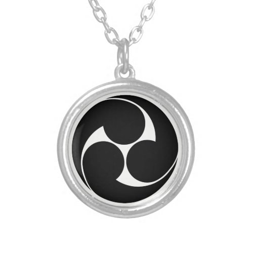 Hidari Mitsudomoe Without Ground Silver Plated Necklace