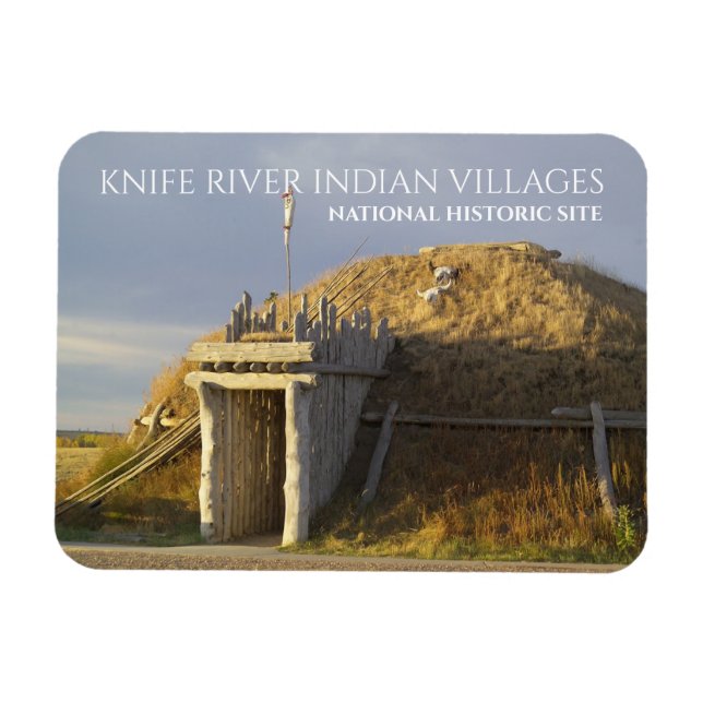 Hidatsa Earthlodge, Knife River Indian Villages  Magnet (Horizontal)