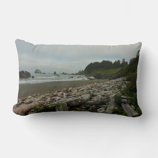 Hidden Beach I at Redwood National Park Lumbar Pillow (Front)