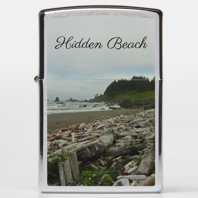 Hidden Beach I at Redwood National Park Zippo Lighter (Front)