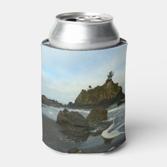 Hidden Beach II at Redwood National Park Can Cooler (Can Front)