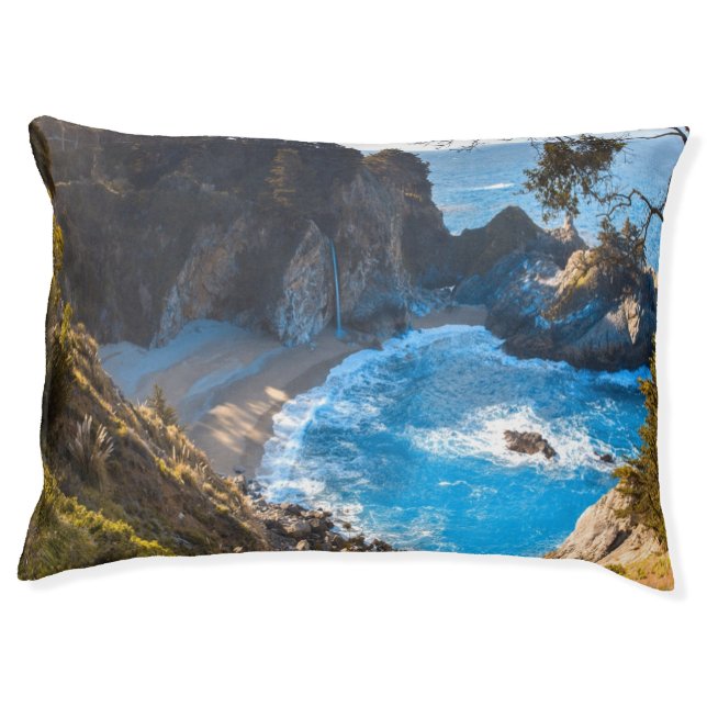 Hidden Beach Paradise Ocean Waves Pet Bed (Front)