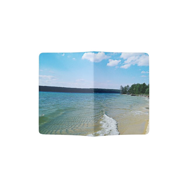 Hidden beach passport holder (Opened)