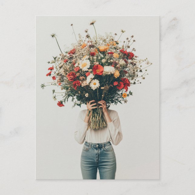 Hidden Behind the Blooms Postcard (Front)