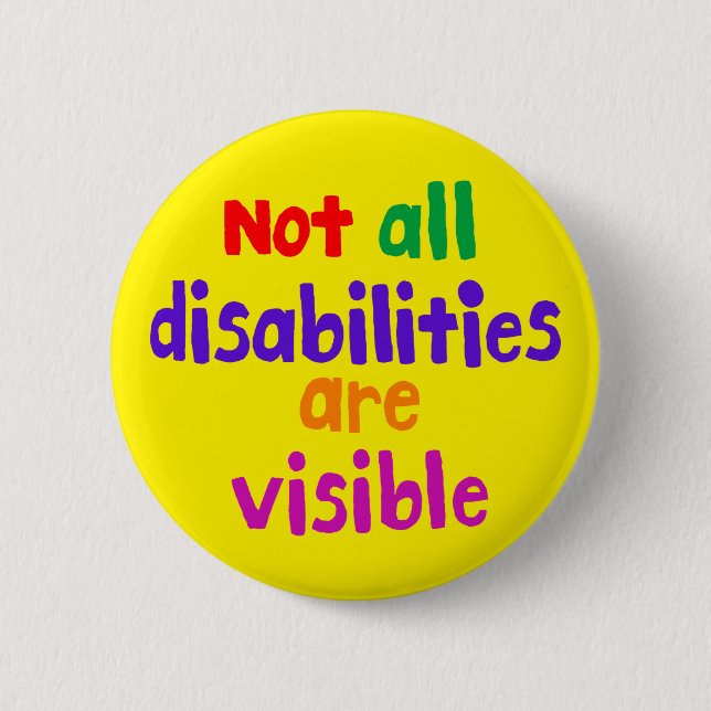 Hidden conditions and disabilities awareness button (Front)