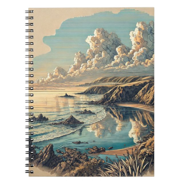 Hidden Cove Landscape Notebook Journal (Front)