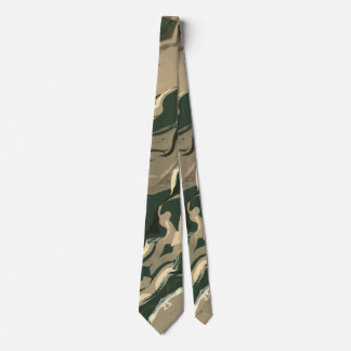 Hidden Delicate Camouflage Leaf Shapes Neck Tie