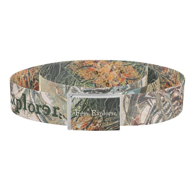 Hidden Delicate Camouflage & Your Text   Belt (Coil)