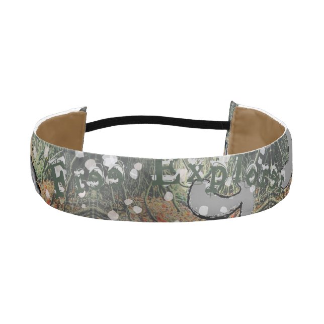 Hidden Delicate Camouflage & Your Text Tie Headban Athletic Headband (Front)