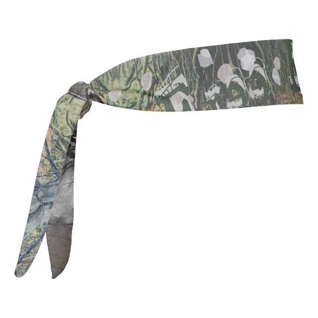 Hidden Delicate Camouflage & Your Text Tie Headband (Rotate 270)