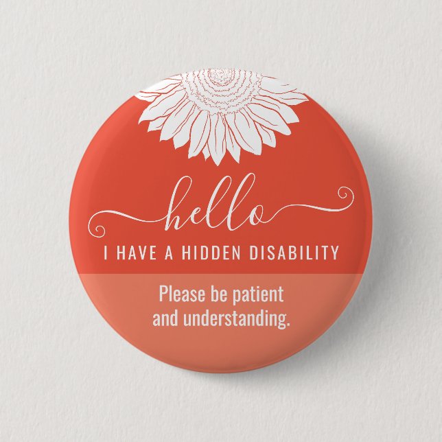 hidden disability awareness button (Front)